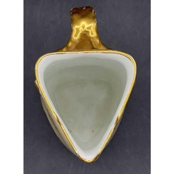 Antique H&Co Limoges Cream Pitcher 1 Pint Gold Floral Pansies - RARE - Picture 7 of 14